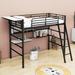 Isabelle & Max™ Aisla Twin Loft Bed Metal in Black/Gray | 68.2 H x 40.4 W x 89 D in | Wayfair 8A85793D2F944BFB945A22E65B1CFFCE