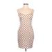 Shein Casual Dress - Mini: Brown Checkered/Gingham Dresses - Women's Size 12