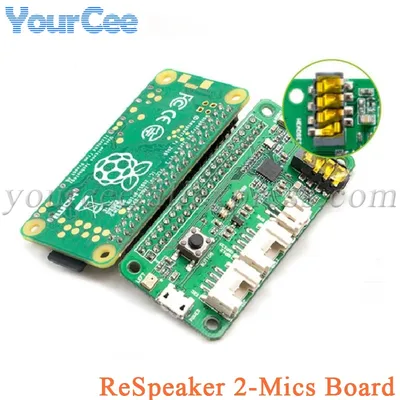 ReSpeaker 2-Mikrofone Erweiterungsplatine Sprach-Stereo-Erkennungsmodul Dual-Mikrofon-Array für Image