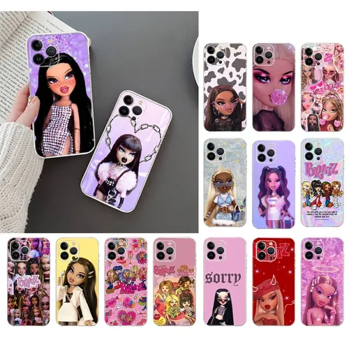 Handy hülle für iPhone 15 14 Pro Max 13 12 11 Pro Max XS Max XR X 12Mini 14 plus süße Bratz Puppen