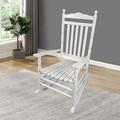 Outdoor Rocking Chair for Porch Front Porch Chairs Balcony Patio-White