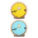 Doors Miniature Fairy Gnome Door 2Pcs Wooden Door Landscape Figurine Sculpture for Tree Decor Yellow and Blue