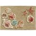 FRONTPORCH Indoor/Outdoor Hand Tufted Durable Area Rug - Transitional Coastal Seashell Decorative (Beachcomber Sand) (1 8 X 2 6 )