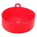 Silicone Air Fryer Pot Easy Cleaning Air Fryer Oven Accessory Reusable Air Fryer Basket Non- Air Fryer Liner Kitchen Cooking Supplies Red