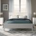 Modern Gray Solid Wood Platform Bed