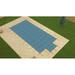 GLI Value X Solid Rectangular Pool Safety Cover with 4 x 8 End Step and Drain Blue 16 x 36