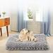 PATLOLLAV Dog Bed Mat Reversible Dog Crate Pad Soft Fluffy Pet Kennel Beds Dog Sleeping Mattress for Large Medium Small Dogs 23 x 18 Inch
