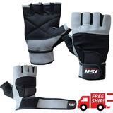 Leather Weight Lifting Gloves Long Wrist Wrap Gloves Power Lifting Lifter Padded Palm Exercise Fitness Gloves Strengthen Gloves Home Gym