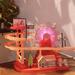 Apepal Christmas Gifts Toys Ferris Wheel Pig Climbing Ladder Electric Music Track Toy Puzzle Parent-child Assembly Slide