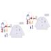 2pcs Kids Doctor Costume Props Sets Cosplay Doctor Clothes for Fancy Ball Party Stage Perforamnce Free Size Random Color