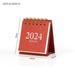 Angfeng Minimalist Portable 2024 Mini Calendar Creative Coil Calendar Project Notebook Desktop Decoration(Red)