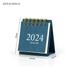 Angfeng Minimalist Portable 2024 Mini Calendar Creative Coil Calendar Project Notebook Desktop Decoration(Blue)