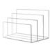 Milue Decorative Clear Acrylic File Holders 3 Sections Book Stoppers Desk Organizers