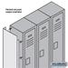 Salsbury 77355GY Finished End Panel For 5 Feet High 15 Inch Deep Metal Locker - Gray