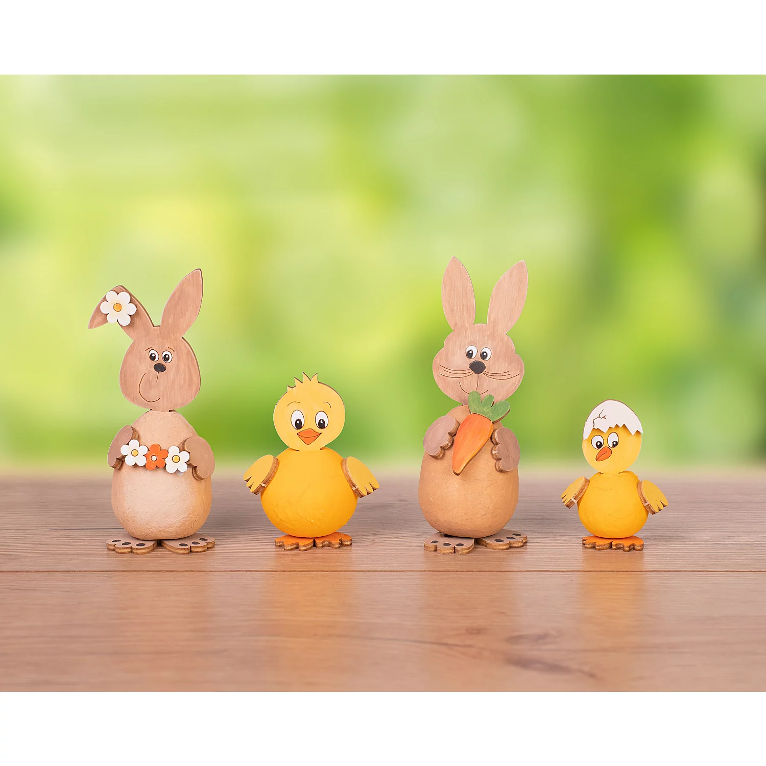 buttinette Bastel-Set Hasen & Küken, 4 Stück Image