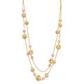 Kate Spade Jewelry | Kate Spade Enamel Bead Floral Ball Double Necklace | Color: Gold/Pink | Size: Os