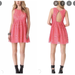 Free People Dresses | Free People Rocco Lace Mini Dress Size 12 Watermelon Pink Lined Cutout Back | Color: Pink | Size: 12