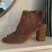 Anthropologie Shoes | Anthro Suede And Leather Booties | Color: Brown/Pink | Size: 10