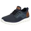 Slip-On Sneaker RIEKER, Herren, Gr. 43, blau (dunkelblau, kombiniert), Textil, Lederimitat, sportlich, Schuhe, Trekking Sandale, Sommerschuh, Freizeitschuh mit Gummizug, Topseller