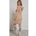 Anthropologie Dresses | Anthropologie Saturday Sunday Hera Hooded Sweater Dress - Beige Tan | Color: Cream/Tan | Size: L