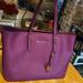 Michael Kors Bags | Michael Michael Kors Purple Saffiano Leather Jet Set Travel Tote | Color: Purple | Size: Os