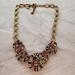 J. Crew Jewelry | J Crew Brulee Rhinestone Crystal Pave Fabric Cluster Statement Necklace | Color: Black/Tan | Size: Os