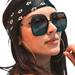 Gucci Accessories | Gucci Gg0890s 001 Sunglasses Black Gray Square Women | Color: Black/Gray | Size: Os