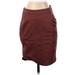 Express Casual Skirt: Burgundy Solid Bottoms - Women's Size 0