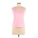 Nike Active Tank Top: Pink Solid Activewear - Women's Size Medium