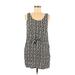 Mimi Chica Casual Dress - Shift Scoop Neck Sleeveless: Gray Dresses - Women's Size Medium