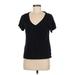 J.Crew Short Sleeve T-Shirt: Black Tops - Women's Size Medium