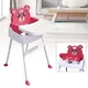 Chaise à manger inclinable multifonctionnelle pour bébé chaise d'alimentation pliable pour enfants