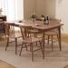 Gracie Oaks 31.49 W Dining Set Wood in Brown/Gray | 29.52 H x 31.49 W x 62.99 D in | Wayfair 2B116C28760B4BA28D4B214EB593DC97