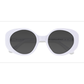 Female s oval White Acetate Prescription sunglasses - Eyebuydirect s Intuition