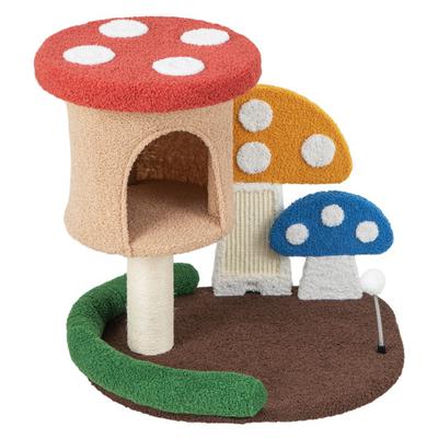 Costway 4-In-1 Cat Tree with Condo and Platform-Multicolor