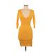 Catherine Malandrino Cocktail Dress: Yellow Dresses - Women's Size Medium