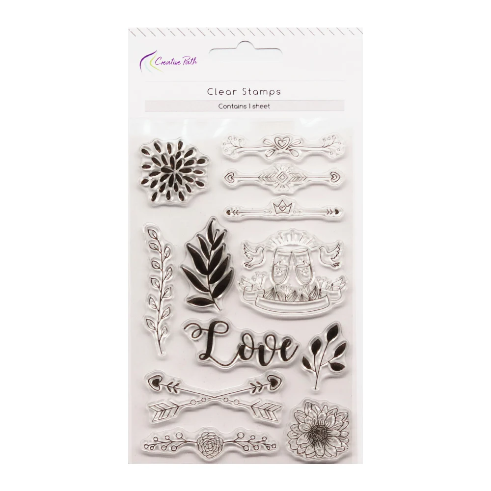 Kreative Pfad Klar Briefmarken Dichtung Transparent Silikon Hochzeit Wiederverwendbare Handwerk Für Scrapbooking Karte, Der Journaling Dekorationen Image