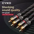 Cyko Hifi RCA-Kabel Stereo-Verbindungs kabel für fortschritt liche Hochleistungs-HiFi-Audio 2rca bis