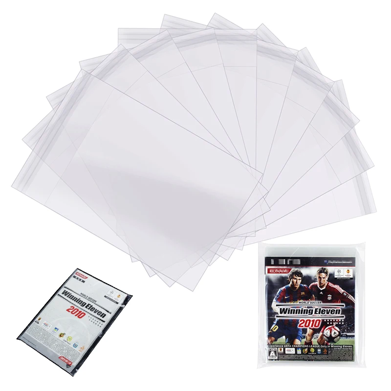 100 stücke PS3 CD Spiel Fall Wiederverschließbaren Hülse OPP Kunststoff Taschen Anweisung Broschüre Ärmeln für Sony PS3 Manuelle Lagerung Zubehör