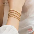 Bracciali con perline rotonde riempite d'oro reale 14K perline senza cuciture riempite d'oro 3mm