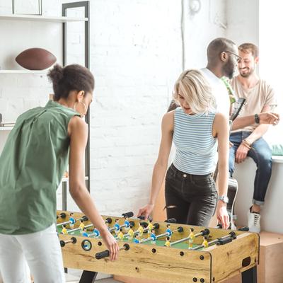 48" Foosball Table Wooden Soccer Table Game for Kids