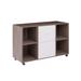2 Drawers filing cabinet Light Grey home desk Solid Wood drawer and cabinet