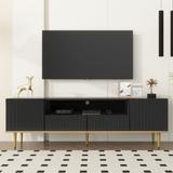 Modern TV Stand for 70" TV, Entertainment Center TV Table with Shelf and Drawers, TV Console Cabinet Furniture for Living Room