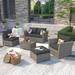 XIZZI 6-Piece Outdoor Patio Furniture Sectional Sofa Set with Coffee Table (Fully Assembled)