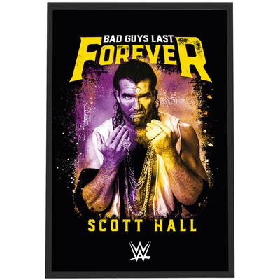 WWE Scott Hall Bad Guys Last Forever Poster – gerahmt, A3 Image