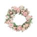 SHENGXINY Artificial Flowers For Decoration Clearance Christmas Decoration LED Wreath Scene Christmas Wreath For The Front Door Artificial Wreath Vintage Red 15.7 In Prelit Pink