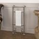 Avon Chrome / Gloss White Traditional Towel Rail Radiator 960mm h x 429mm w, Electric Only - Standard - Eastbrook