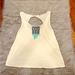 American Eagle Outfitters Tops | American Eagle Outfitters Boho Flowy Tank Top, Beaded Front | Color: Blue/White | Size: L