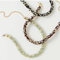 Free People Jewelry | Free People Diving In Necklace Beaded Brown, Tan Braided Choker Msrp $38 | Color: Brown/Green | Size: Os