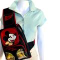 Disney Bags | Disney Brand Over The Shoulder Vintage Sling Bag To Be Worn In From Or Back | Color: Black/Red | Size: Os
